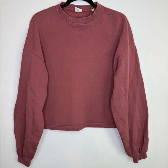 KOTN mauve Crewneck balloon sleeve cotton sweatshirt size medium - Picture 2 of 6